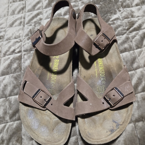 Birkenstock Birki's Rio Birko-Flor Sandals Brown Women 39/8 Narrow Ankle Strap - Picture 8 of 8